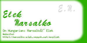 elek marsalko business card